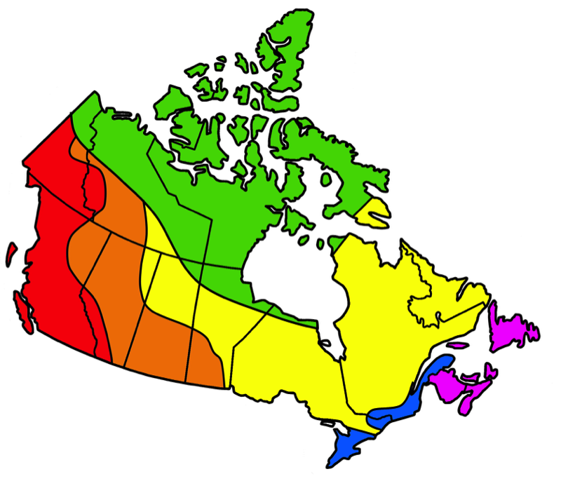 Physical Regions Of Canada Map Social Studies | Regions Of Canada Information